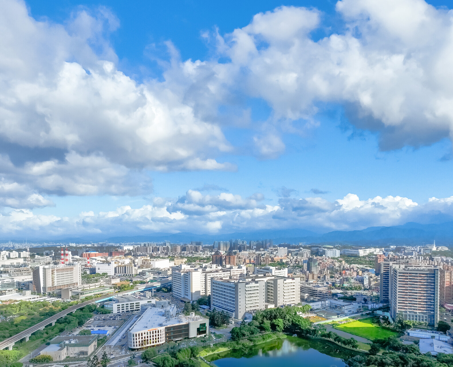 林口長庚紀念醫院空拍圖(2023年8月)